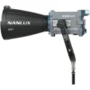 Nanlux Evoke 600C professional RGBLAC LED spotlight featuring 1800K–20000K CCT range, advanced wireless DMX control, high CRI/TLCI colour accuracy, and cinematic lighting performance for film and studio production.