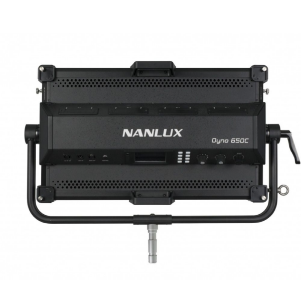 Nanlux Dyno 650C RGBW LED soft panel light with full color control, high output, and soft diffusion. Ideal for film, broadcast, studio, and commercial lighting applications with professional DMX and CRMX control.
